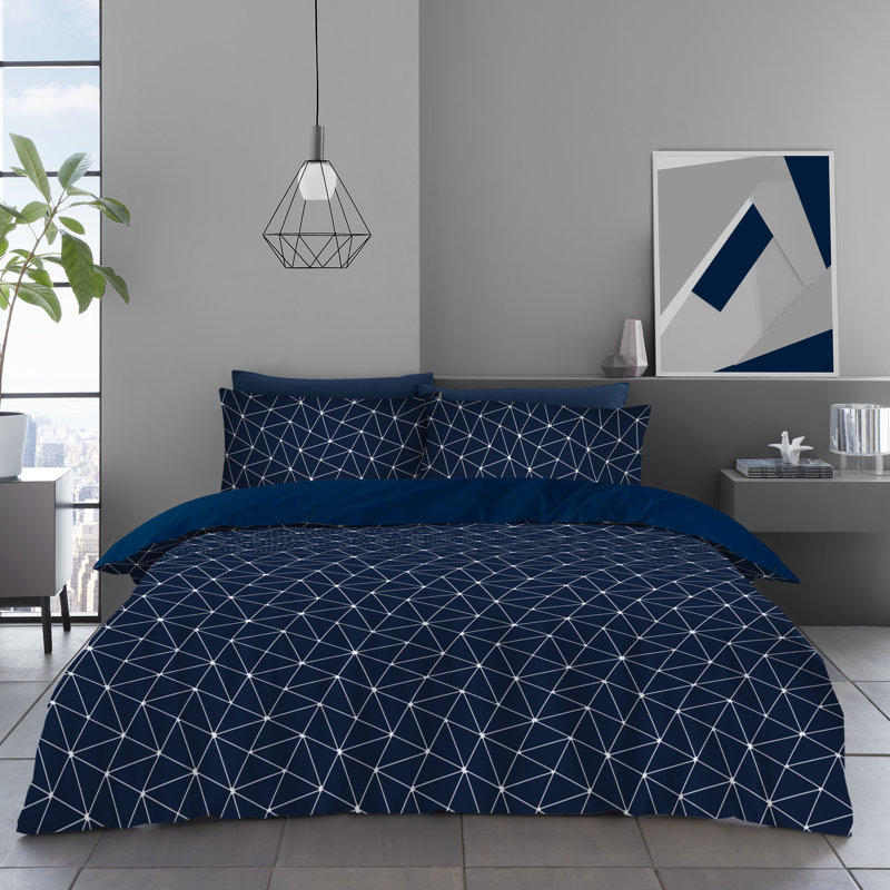 Polyester Duvet Cover Set with Pillowcases Included, Kingsize Duvet Cover + 2 Standard Pillowcases