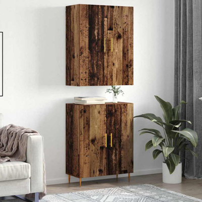 Highboard 69.5 X 34 X 180 Cm Engineered Wood