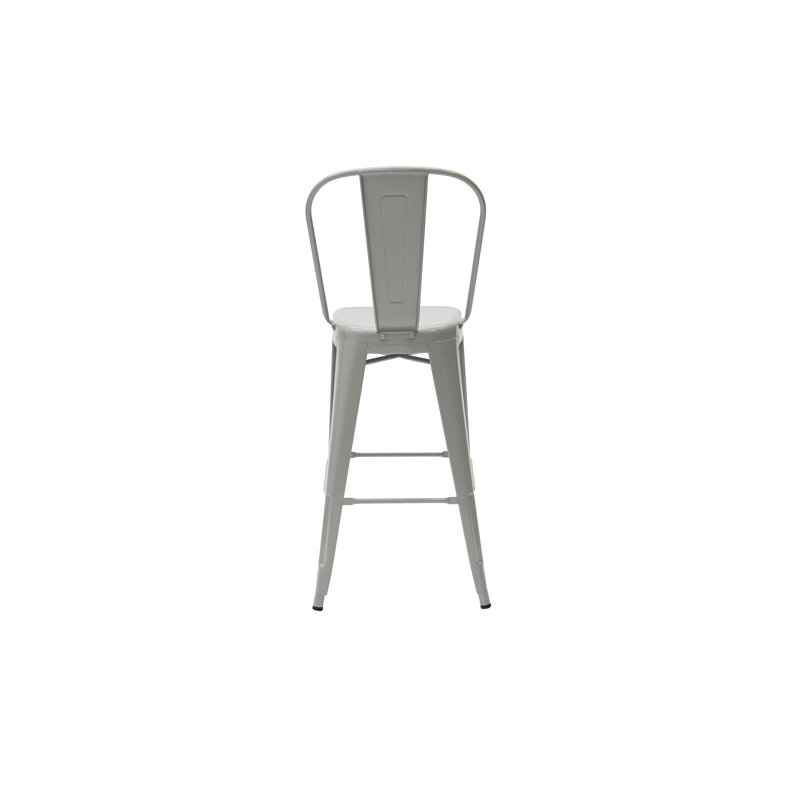 Counter Stool with Metal Frame, Light Grey
