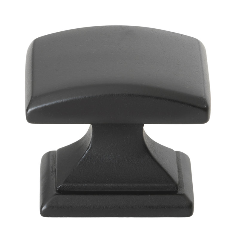 Paquet multiple de boutons carrés de 1 1/4 po Convex, Noir mat