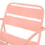 Chaise de style moderne corail, l 26,53 po x P 25,22 po, H 25,73 po, structure extérieure en métal