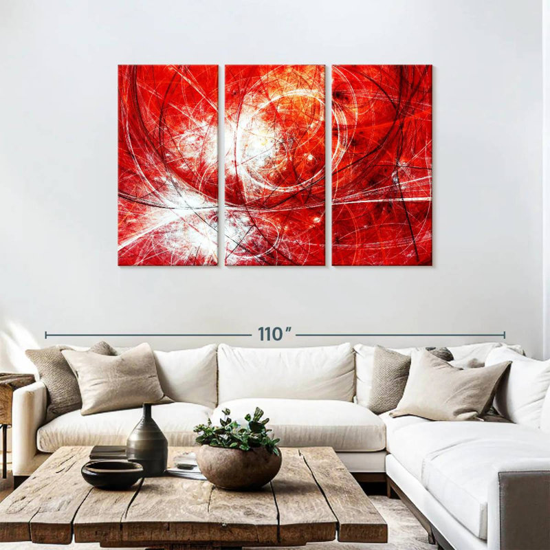 Avery Crimson Universe Abstract, H 48 po x l 74 po