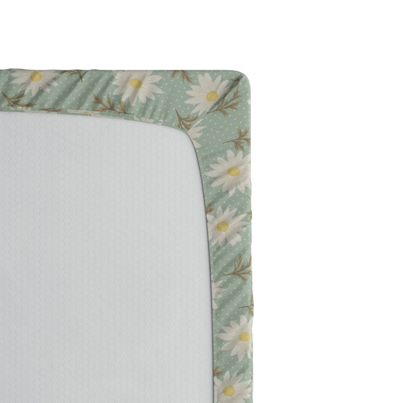 Microfiber Floral Fitted Sheet, Twin XL Fitted Sheet
