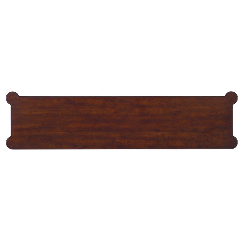 Charleston 64'' Brown Cherry Wood Console Table with Storage