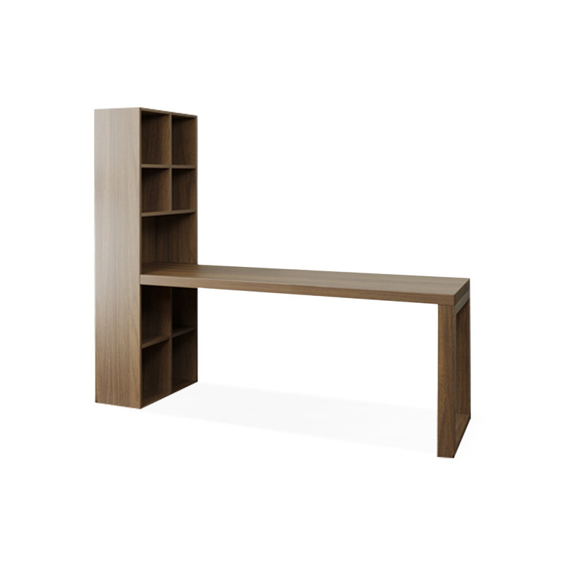 Bureau rectangulaire en bois massif noyer, H 29,53 po x l 70,87 po x P 23,62 po, Retour à gauche