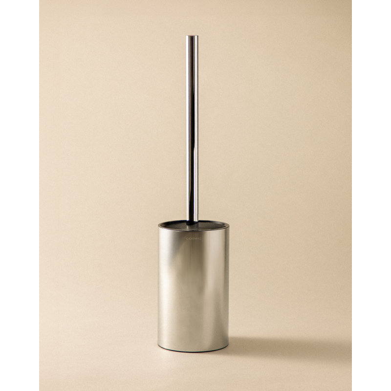 Cosmic Made of Durable Metal with Grey Finish Free-Standing Toilet Brush and Holder