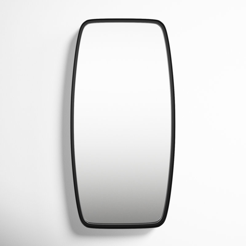 Belle Iron Wall Mirror, Black, 40" x 20"