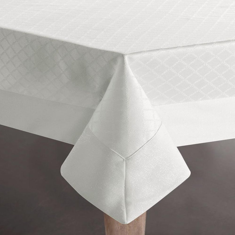 Klara Tablecloth 2 150X300 Cm Cream, White, 150cm W x 260cm L
