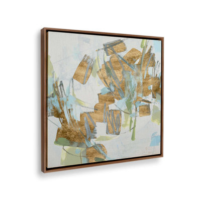Blue Gold Ice I by June Erica Vess Canvas Art Print