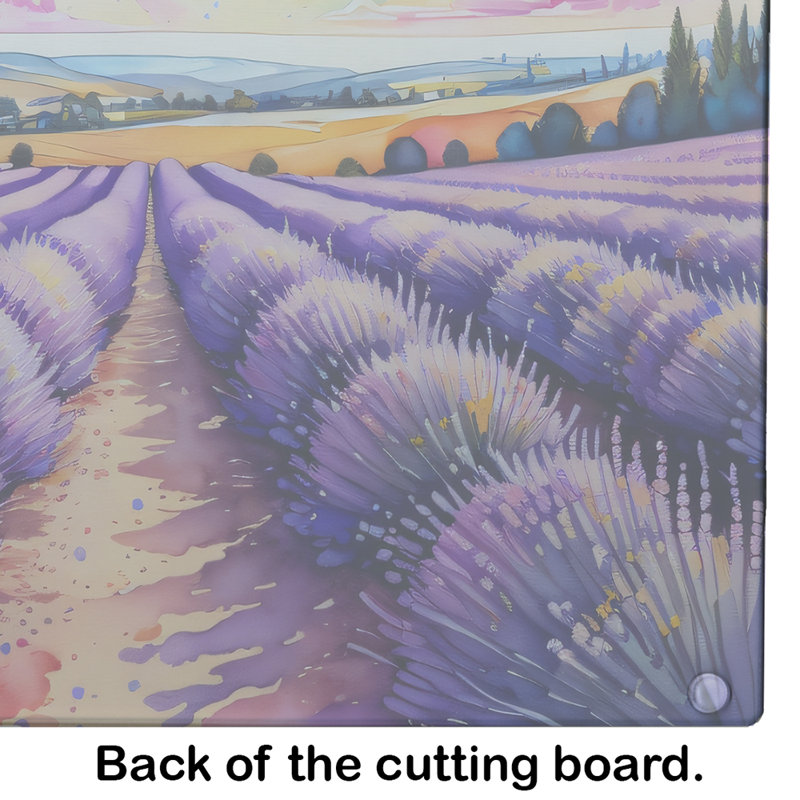 Grande planche à découper en verre de couleur lavande anglaise