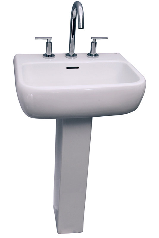 Barclay Metropolitan 16.375'' White Vitreous China Rectangular Bathroom Sink with Overflow, 4" Centers