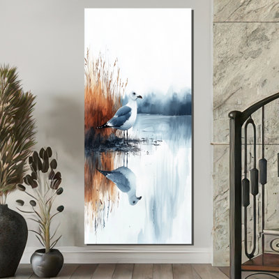 «Avdie Seagull By The Farm Pond», art mural oiseau pour le salon