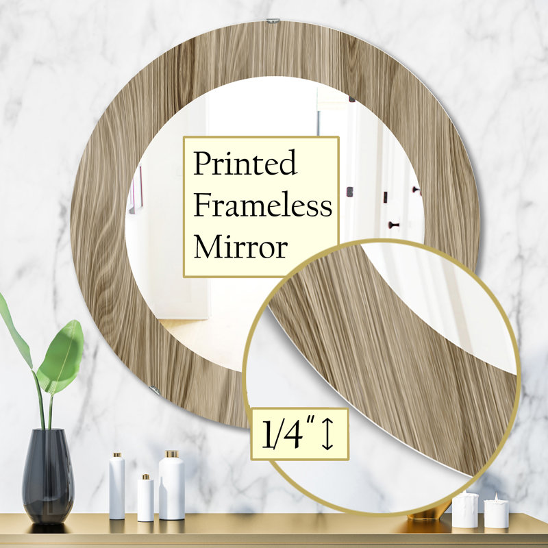 Miroir mural Wood III, H 31,5 po x l po