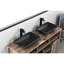 Lavabo de salle de bain avec robinet noir mat et quincaillerie de fixation - L 14,38 po x l 22,25 po H 4-3 / 8 po rectangulaire