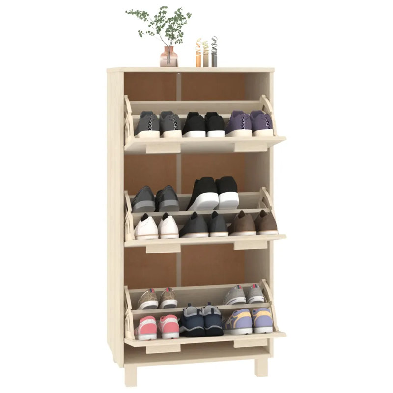 18 Pair Flip Down Shoe Storage