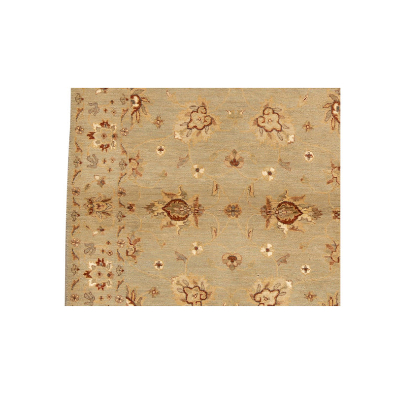Tapis beige / brun / rouge noué à la main de haute qualité