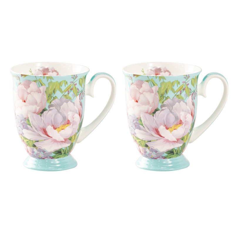 Bone China Coffee Mug, Mint