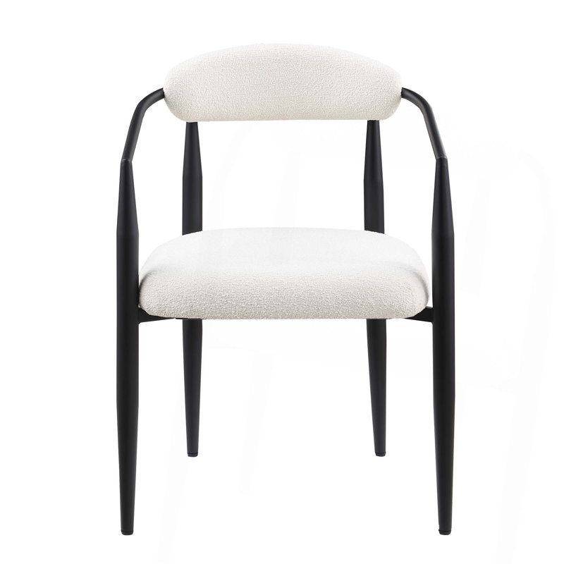 Ensemble de 2 chaises de salle à manger de style moderne Mid-Century Woker, Noir, Doré