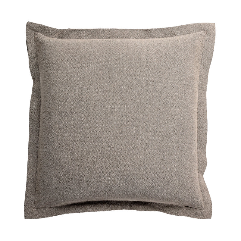 Coussin décoratif uni Hampton, Brun