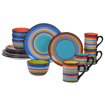 Certified International Tequila Sunrise 16pc Dinnerware