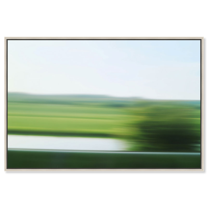 Velocity Meadow I Print by Oliver Gal, 31"H x 46"W, Silver Floater Frame