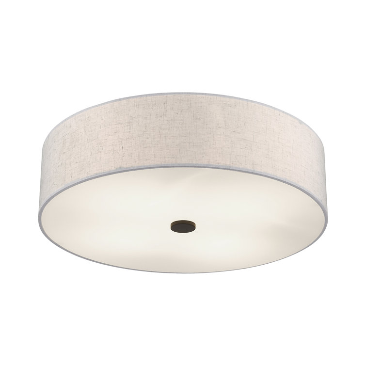 Flaire Linen Blend Semi Flush Mount