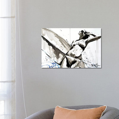 Surfer Belle II 1 Piece Wrapped Canvas Painting
