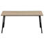 Table de salon en stratifié taupe, cadre rectangulaire en métal noir moderne de 40 po, bureau d'appoint café stratifié pour la pièce, l 40 po