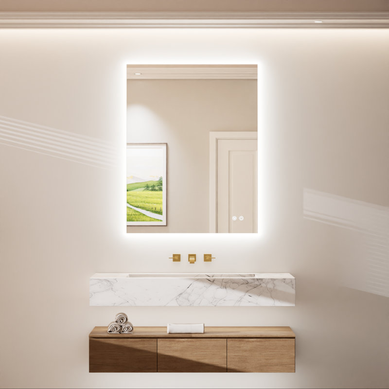 Armadale Backlit LED Anti-Fog Bathroom Mirror, 28" x 36"
