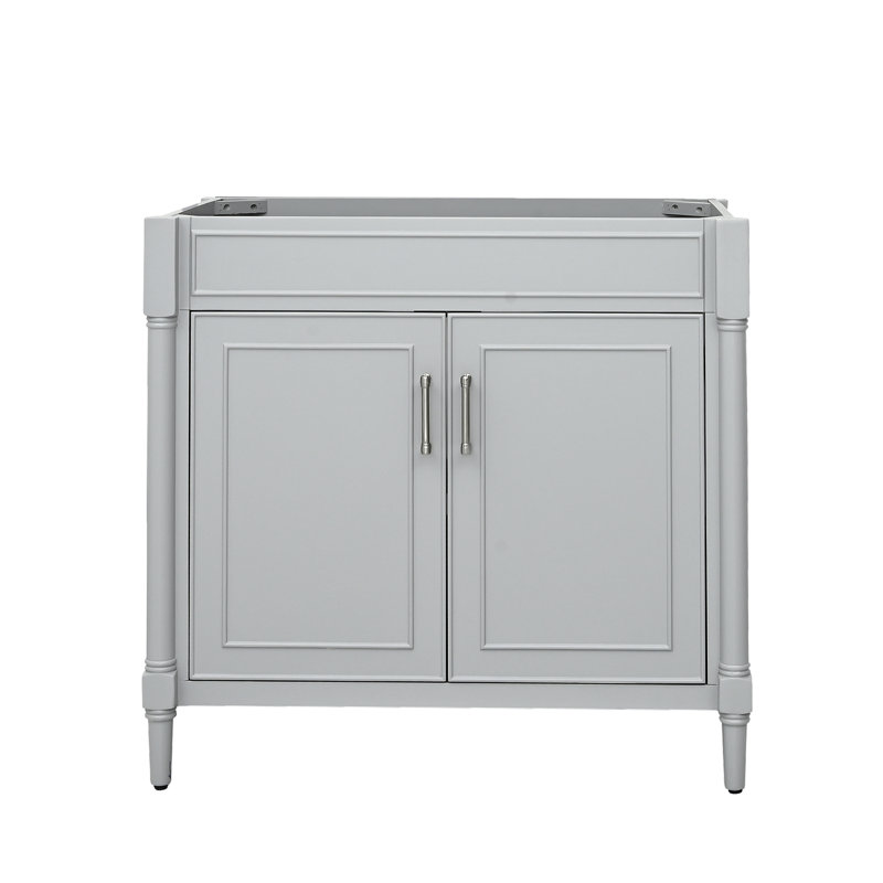 Base de meuble-lavabo simple 36 po Addison seulement, Gris clair