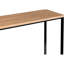 Console compacte côtière moderne, éléments en bois naturel et en métal noir, 39 po de long, polyvalente pour différents styles d'intérieur en métal, complémentaire aux décors