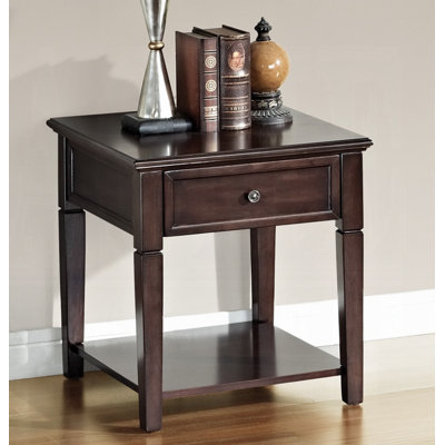 Malachi Walnut Finish End Table