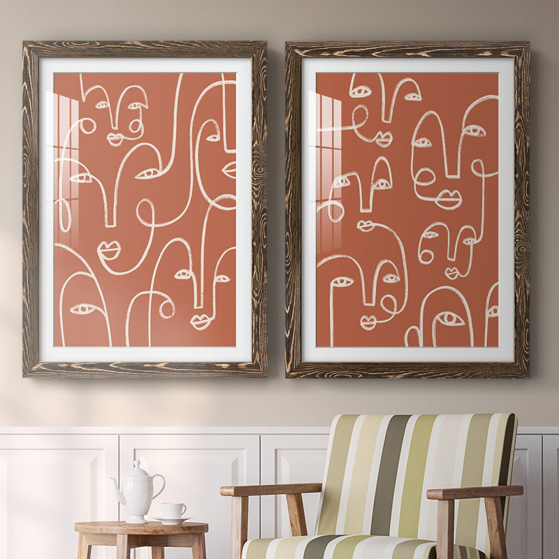 Connection Expressions I - impression sur toile encadrée 2 pièces, H 31,5 po x l 88 po x P 1,5 po, Noyer