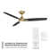 54" Blitzen 3 - Blade Smart Ceiling Fan With Remote Control Included, Works With Google Assistant, Amazon Alexa, iOS And Android APP
