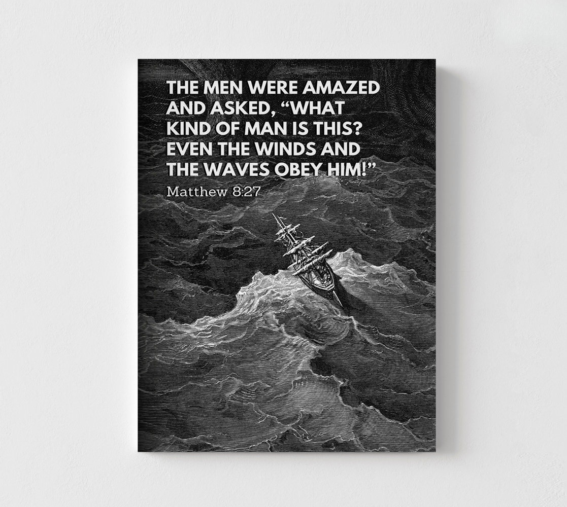 WeFrameArt Grim Sea Scene By Gustave Dore, Extra Large Framed Matthew 8 ...