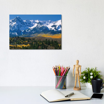 Mountains Covered In Snow, Sneffels Range, Colorado, USA by Panoramic Images - Wrapped Canvas Print
