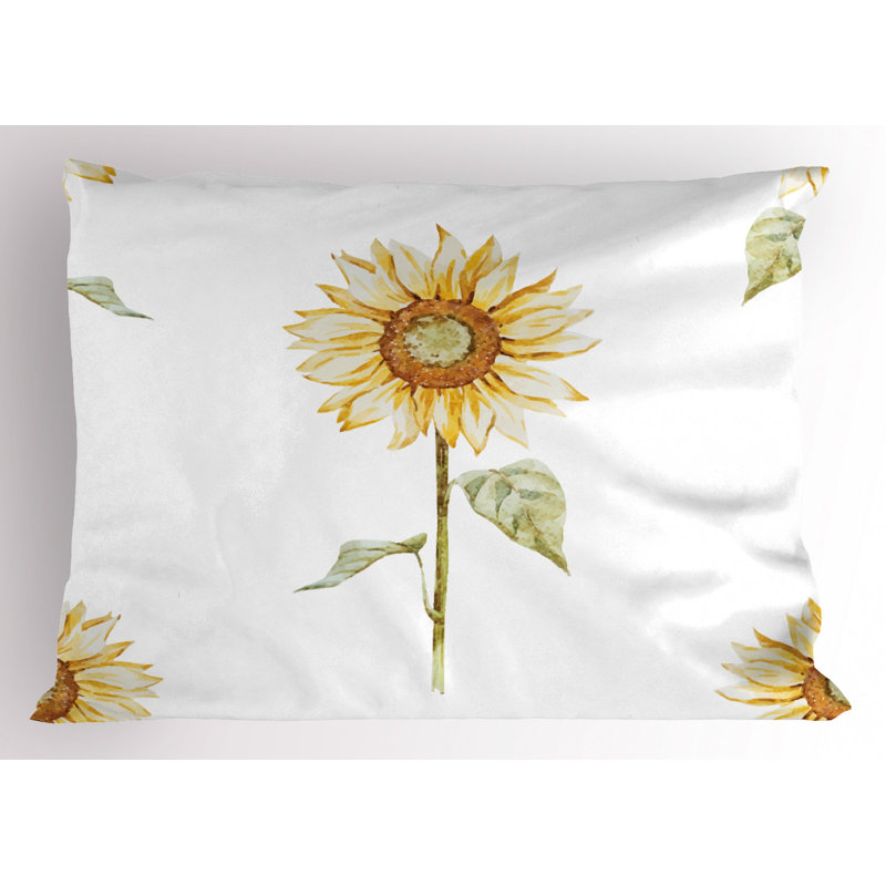 Sun Polyester Floral Sham Set, King