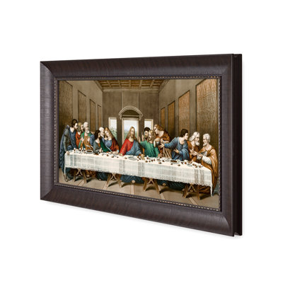 «The Last Supper» par Leonardo Da Vinci, reproduction d'art par estampe numérique avec cadre