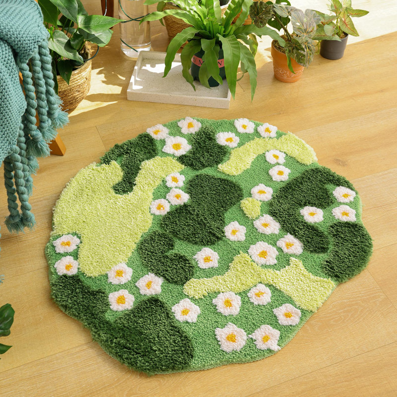 Tapis vert pour salle de bain Moss
