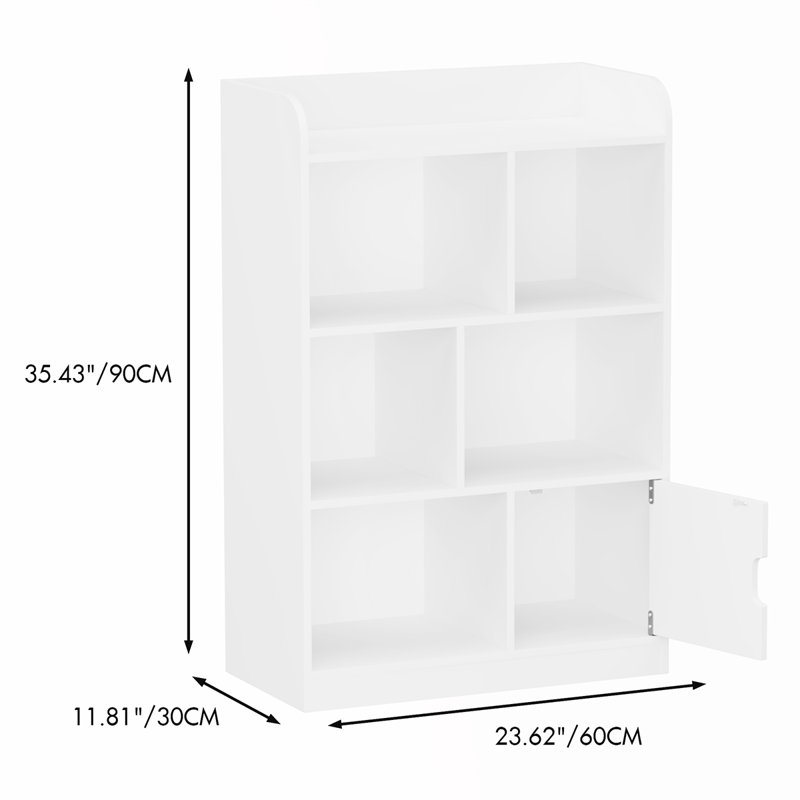 Bibliothèque avec 6 compartiments