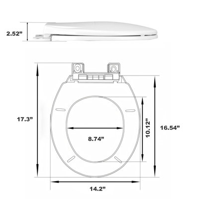 Siège de toilette rond à fermeture lente