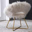 Chaise d'appoint rembourrée en fausse fourrure Slatina-871211499