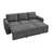 Anureet L-Shaped Sectional Modular Sofa Bed With Storage Seat-112387173
