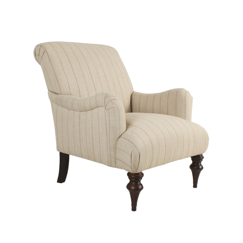 Fauteuil rembourré Jillian, Mélange de polyester beige