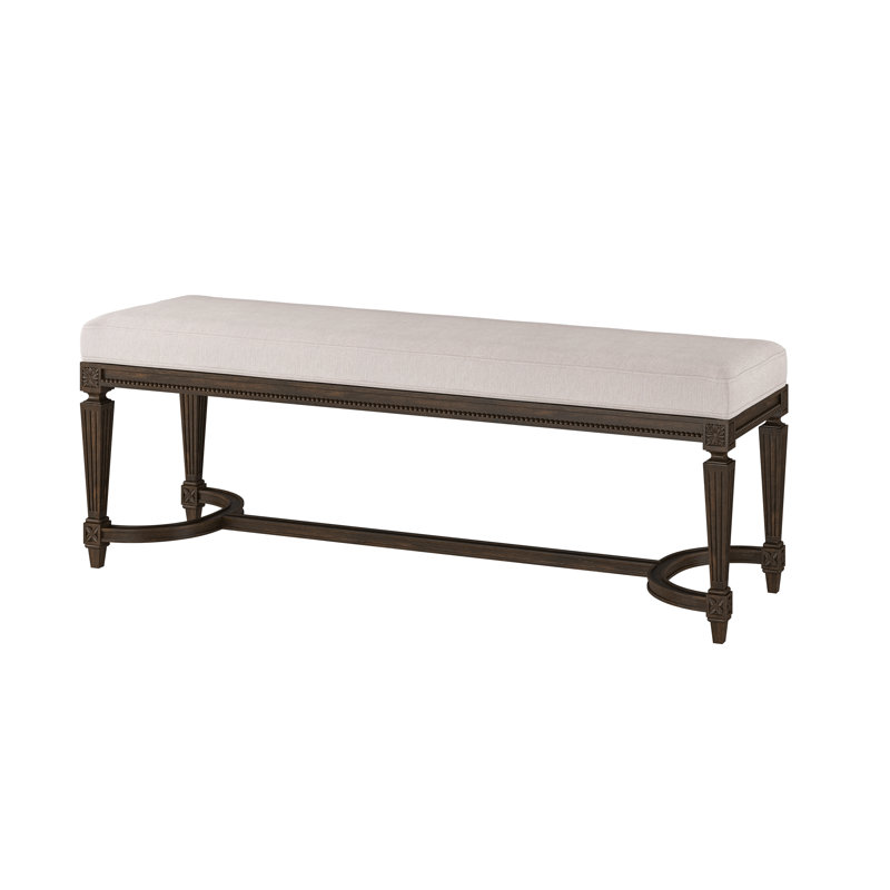 Banc de rangement Grant, Espresso, Lin Queen Bey (tissu performance) 1358-92