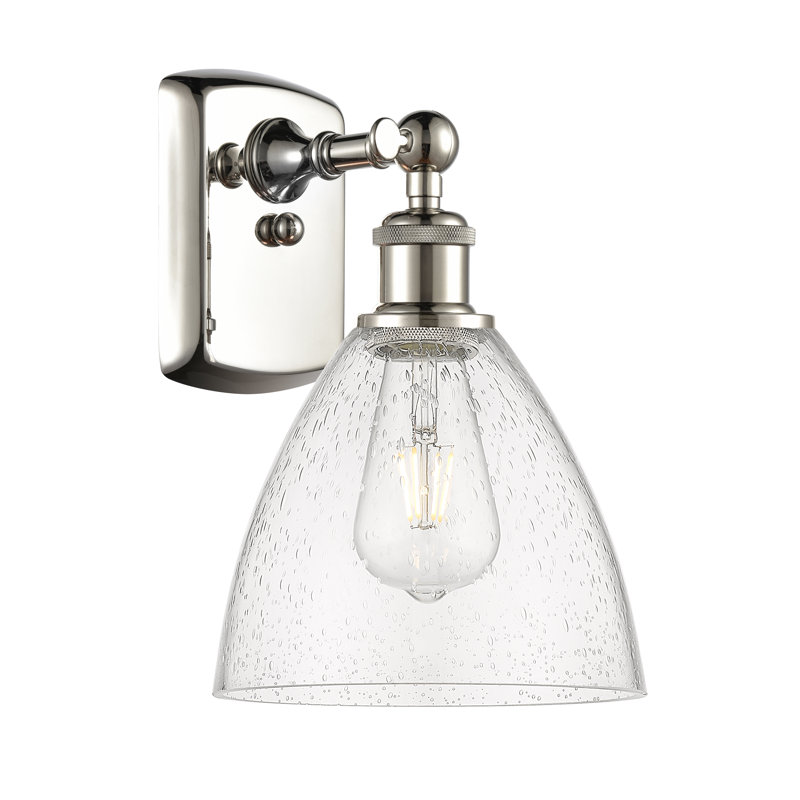 Shauna Armed Sconce, LED, Polished Nickel