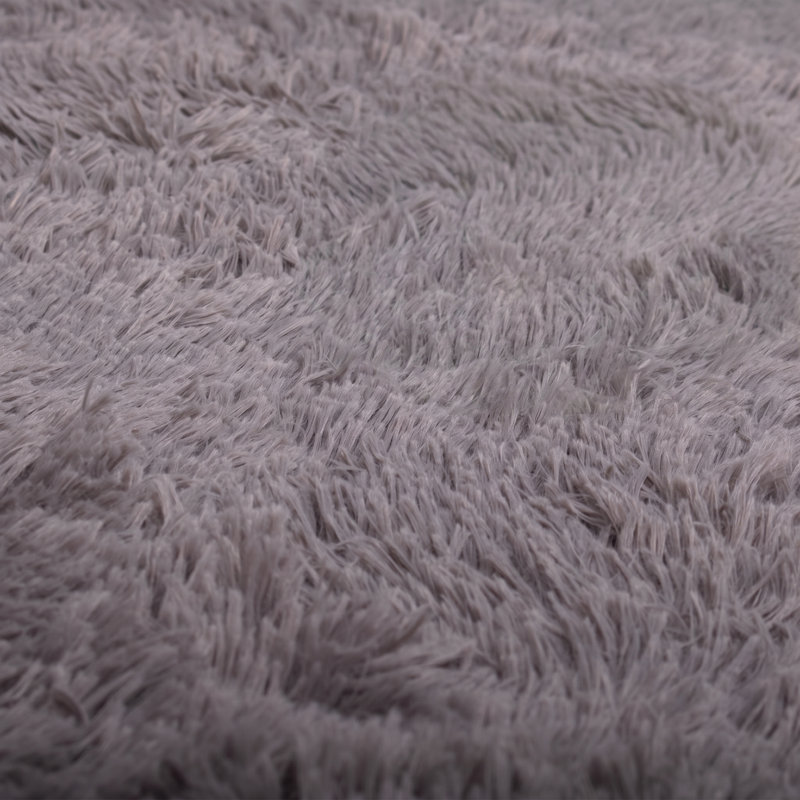 Tapis doux à poils longs pour chambre de bébé, gris, Rectangle 4pi x 6 pi