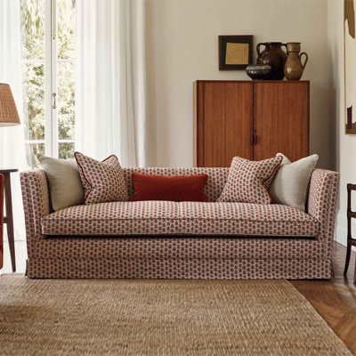 French Solid Wood Three-seater Sofa