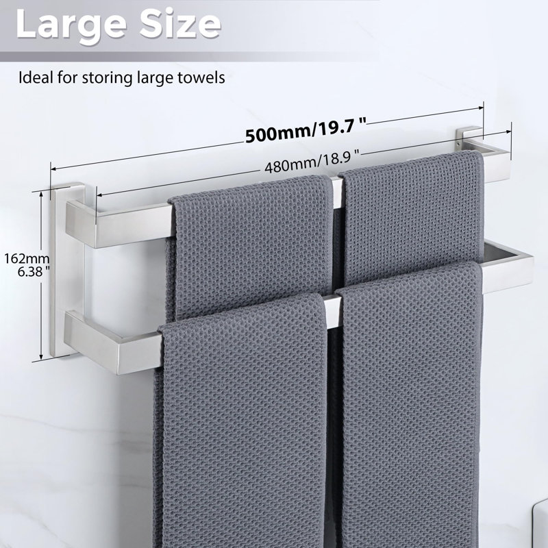 Wall Towel Rack, White