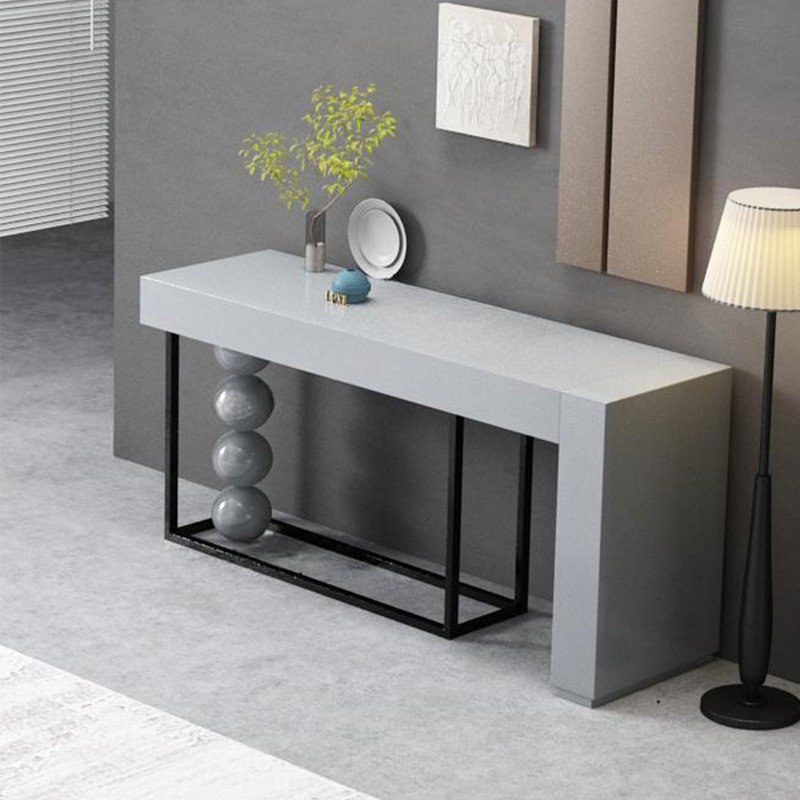 Console Modern Minimalist Art, H 35,43 po x l 62,99 po x P 15,75 po, Bleu grisâtre, Bleu grisâtre